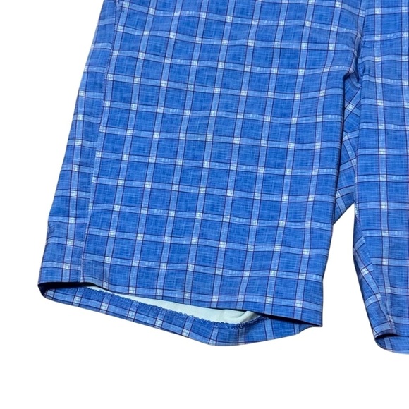 Men’s Callaway Blue Plaid Checkered Golf Shorts Size 32 Pockets - Picture 6 of 7
